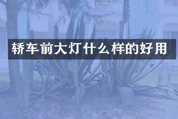 轿车前大灯什么样的好用