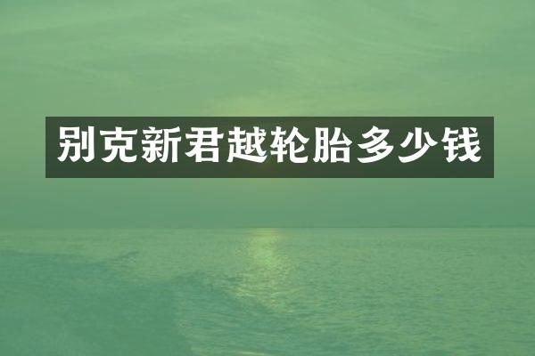 别克新君越轮胎多少钱