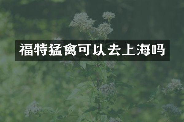 福特猛禽可以去上海吗