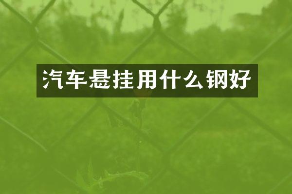汽车悬挂用什么钢好