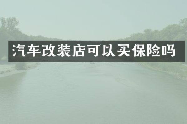 汽车改装店可以买保险吗