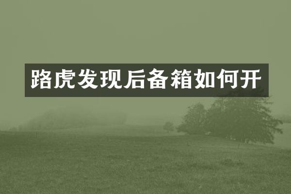 路虎发现后备箱如何开