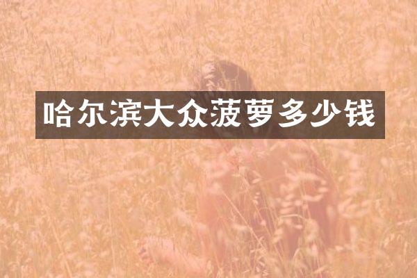 哈尔滨大众菠萝多少钱
