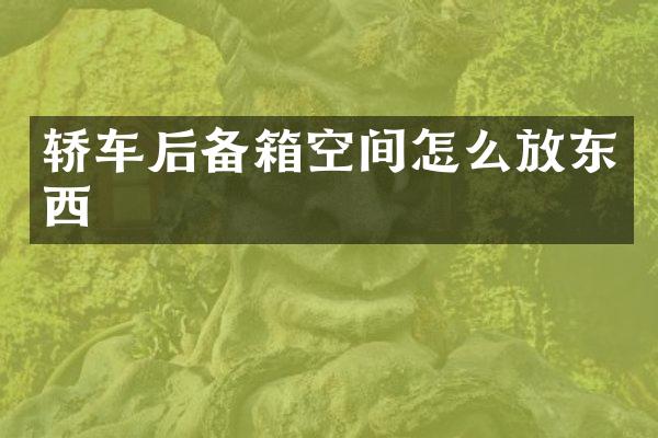 轿车后备箱空间怎么放东西