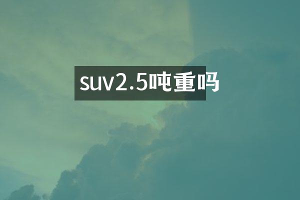 suv2.5吨重吗
