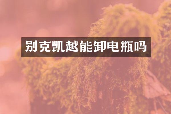 别克凯越能卸电瓶吗
