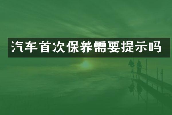 汽车首次保养需要提示吗