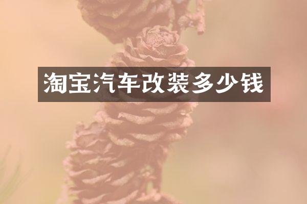 淘宝汽车改装多少钱