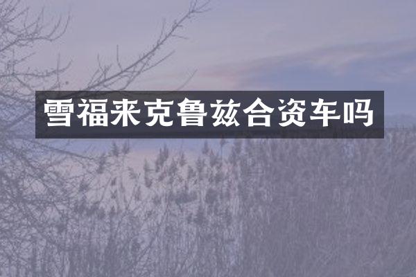 雪福来克鲁兹合资车吗
