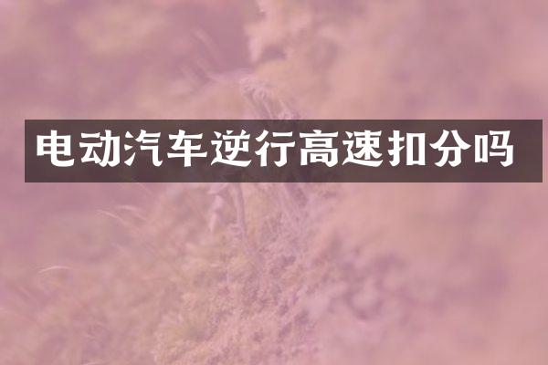 电动汽车逆行高速扣分吗