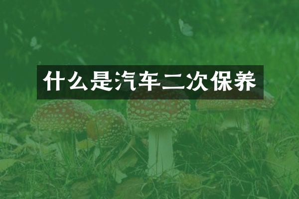 什么是汽车二次保养