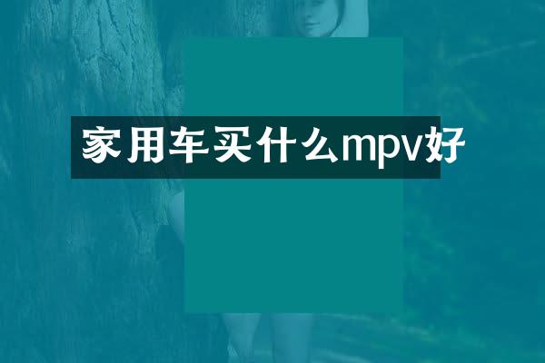 家用车mpv好