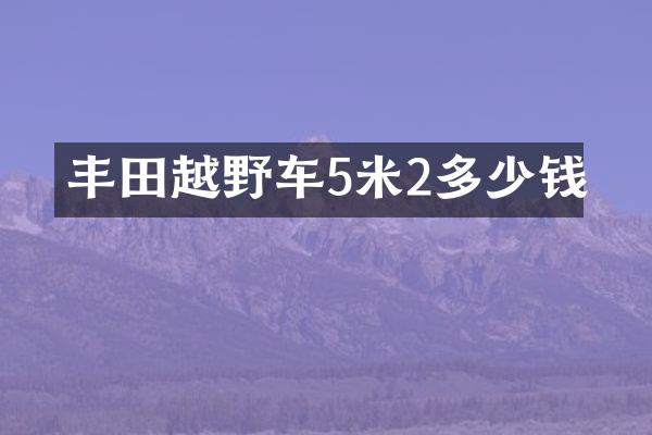 丰田越野车5米2多少钱