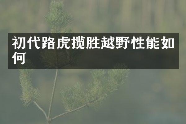 初代路虎揽胜越野性能如何