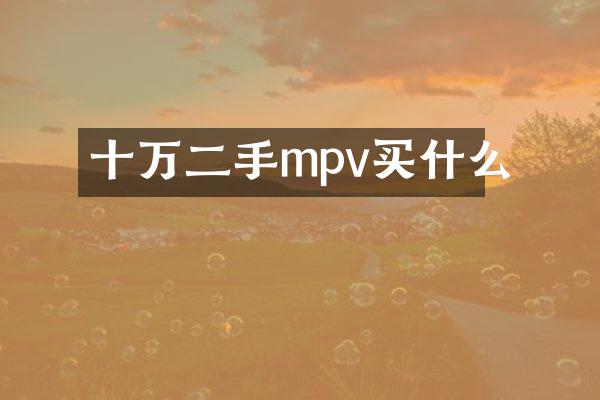 十万二手mpv