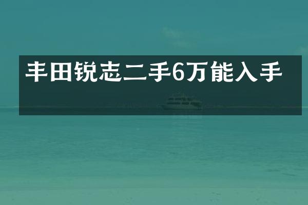 丰田锐志二手6万能入手吗