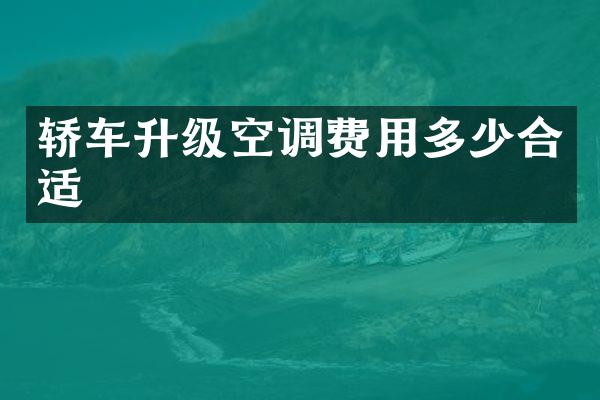 轿车升级空调费用多少合适