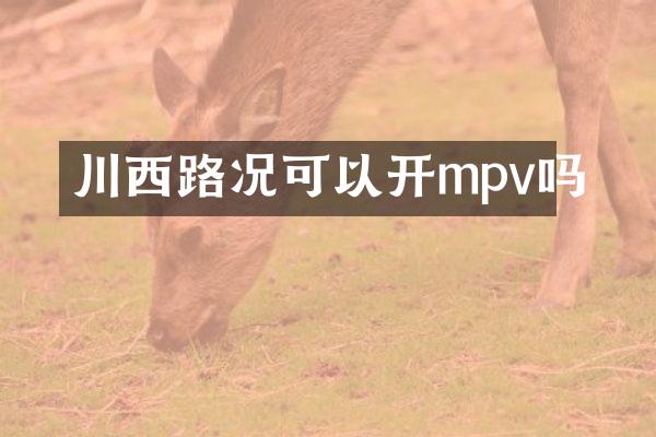 川西路况可以开mpv吗