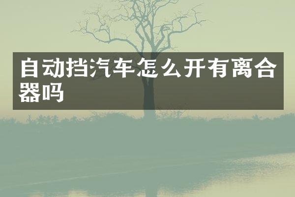 自动挡汽车怎么开有离合器吗