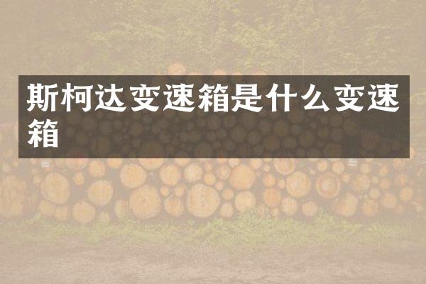 斯柯达变速箱是什么变速箱