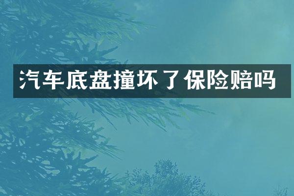 汽车底盘撞坏了保险赔吗