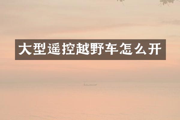 大型遥控越野车怎么开