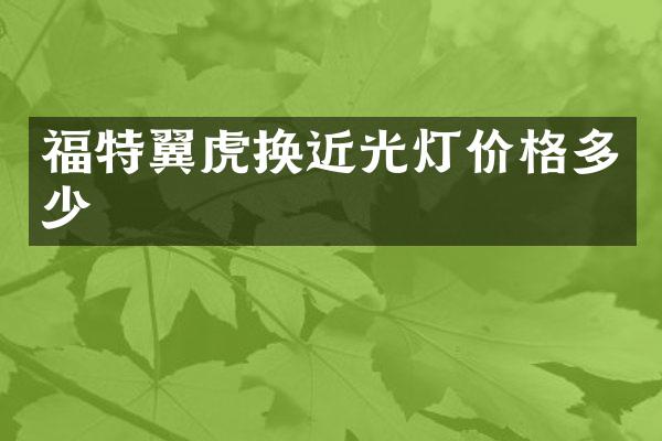 福特翼虎换近光灯价格多少