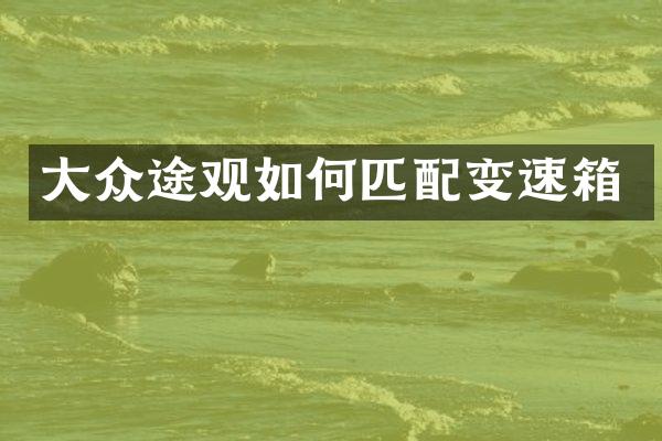 大众途观如何匹配变速箱