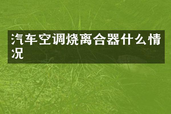 汽车空调烧离合器什么情况