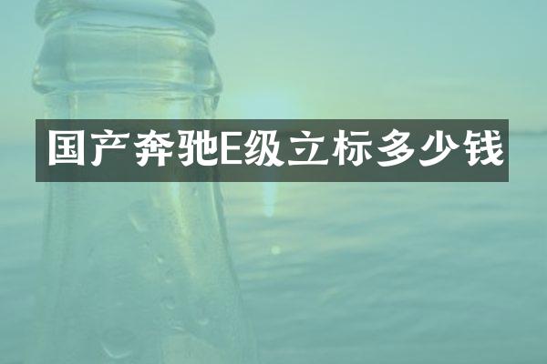 国产奔驰E级立标多少钱