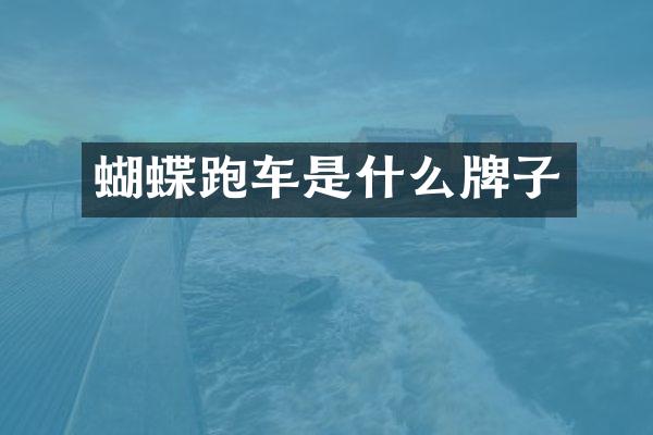 蝴蝶跑车是什么牌子