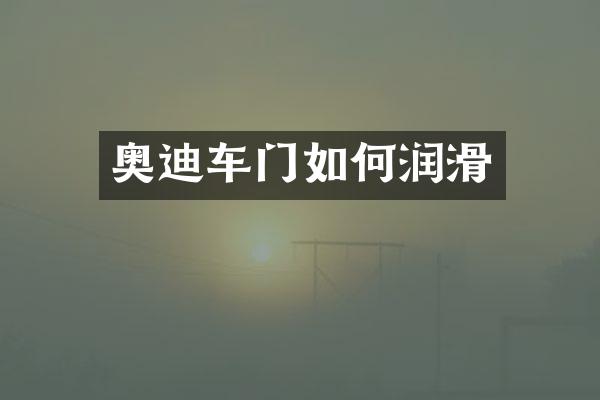 奥迪车门如何润滑