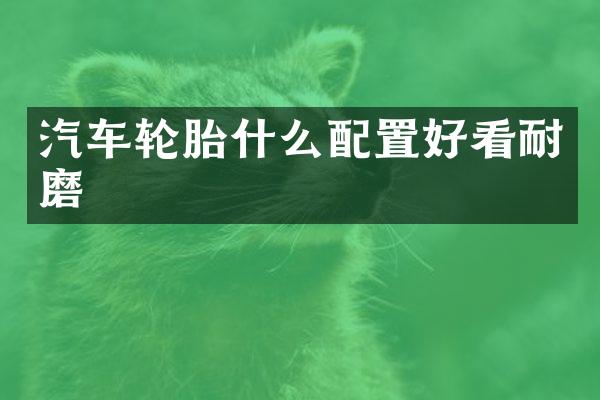 汽车轮胎什么配置好看耐磨