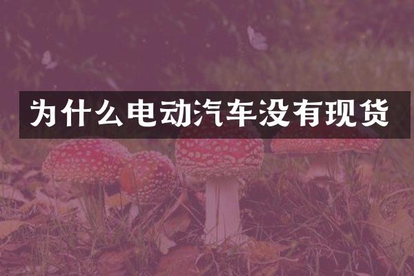 为什么电动汽车没有现货