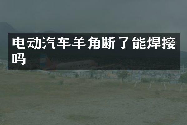 电动汽车羊角断了能焊接吗