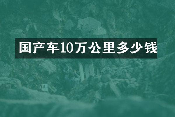 国产车10万公里多少钱
