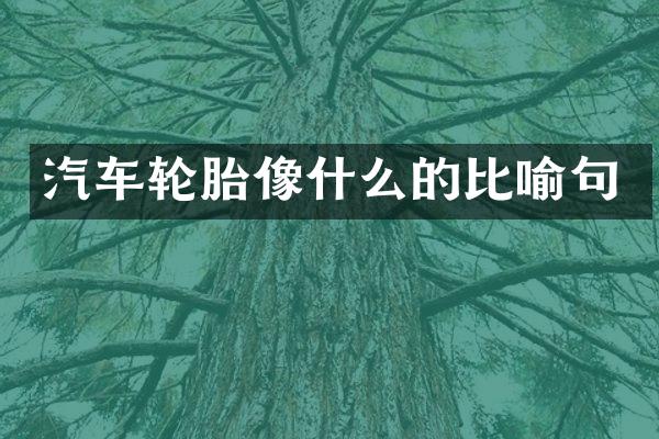汽车轮胎像什么的比喻句