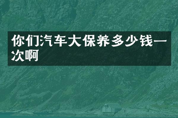 你们汽车大保养多少钱一次啊