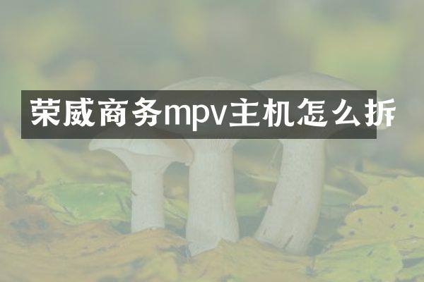 荣威商务mpv主机怎么拆