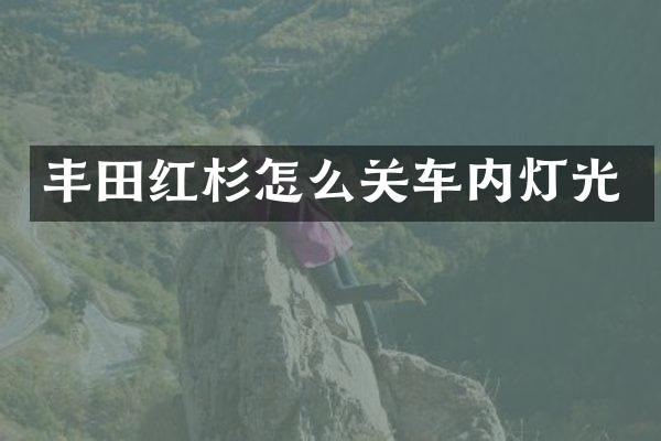 丰田红杉怎么关车内灯光