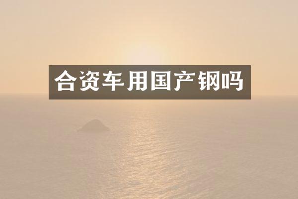 合资车用国产钢吗