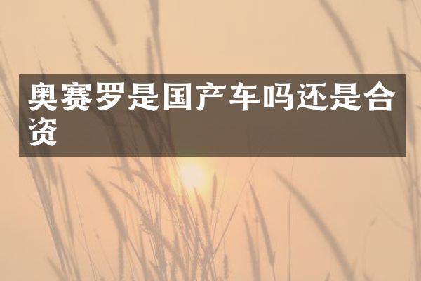 奥赛罗是国产车吗还是合资