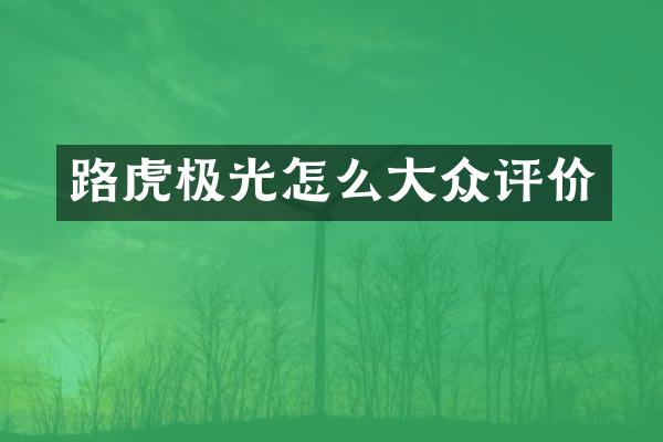 路虎极光怎么大众评价