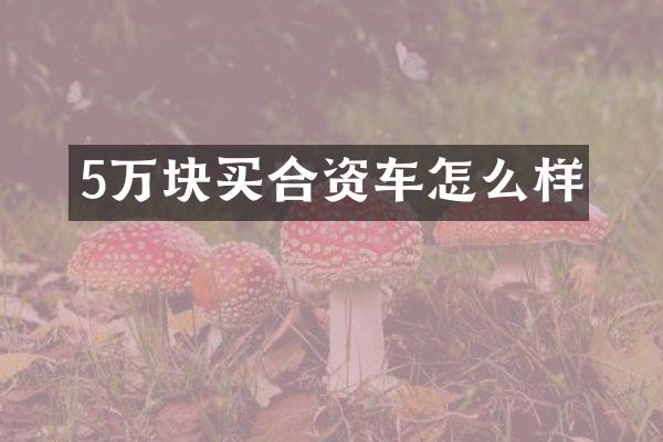5万块买合资车怎么样
