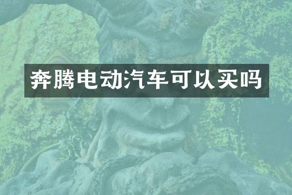 奔腾电动汽车可以买吗