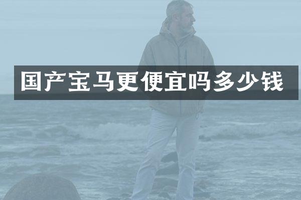 国产宝马更便宜吗多少钱