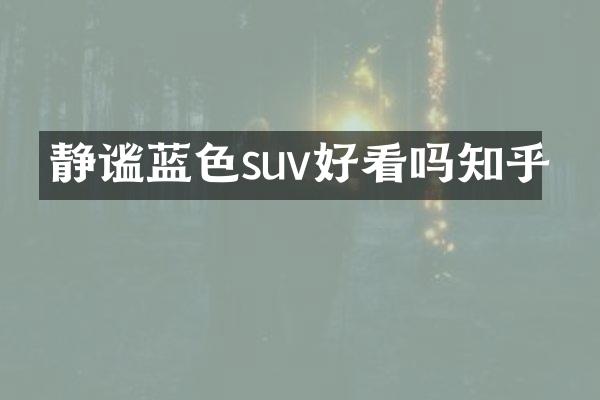 静谧蓝色suv好看吗知乎