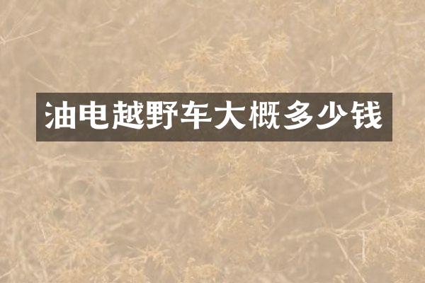 油电越野车大概多少钱
