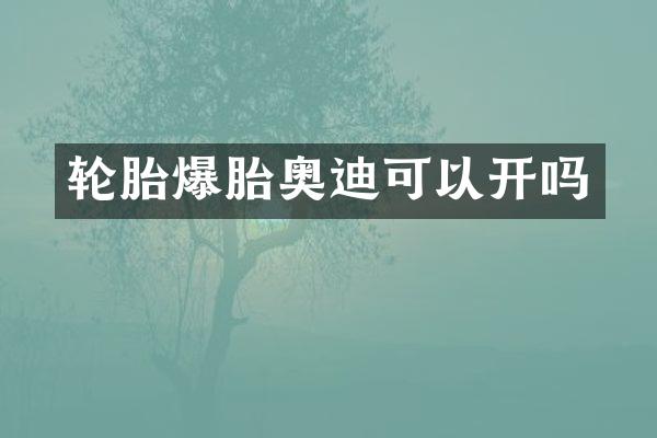 轮胎爆胎奥迪可以开吗