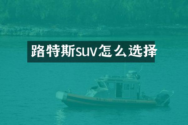 路特斯suv怎么选择